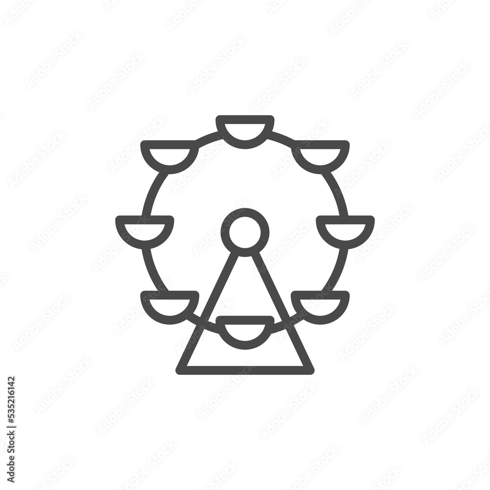 Ferris wheel Vector Icon. A childhood amusement icon. Simple vector illustration. Ferris wheel Vector Icon. A childhood amusement icon. Simple vector illustration.