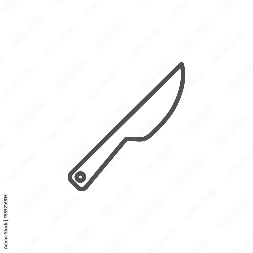 Fototapeta premium Kitchen knife icon vector. Chopper Knife symbol. Flat