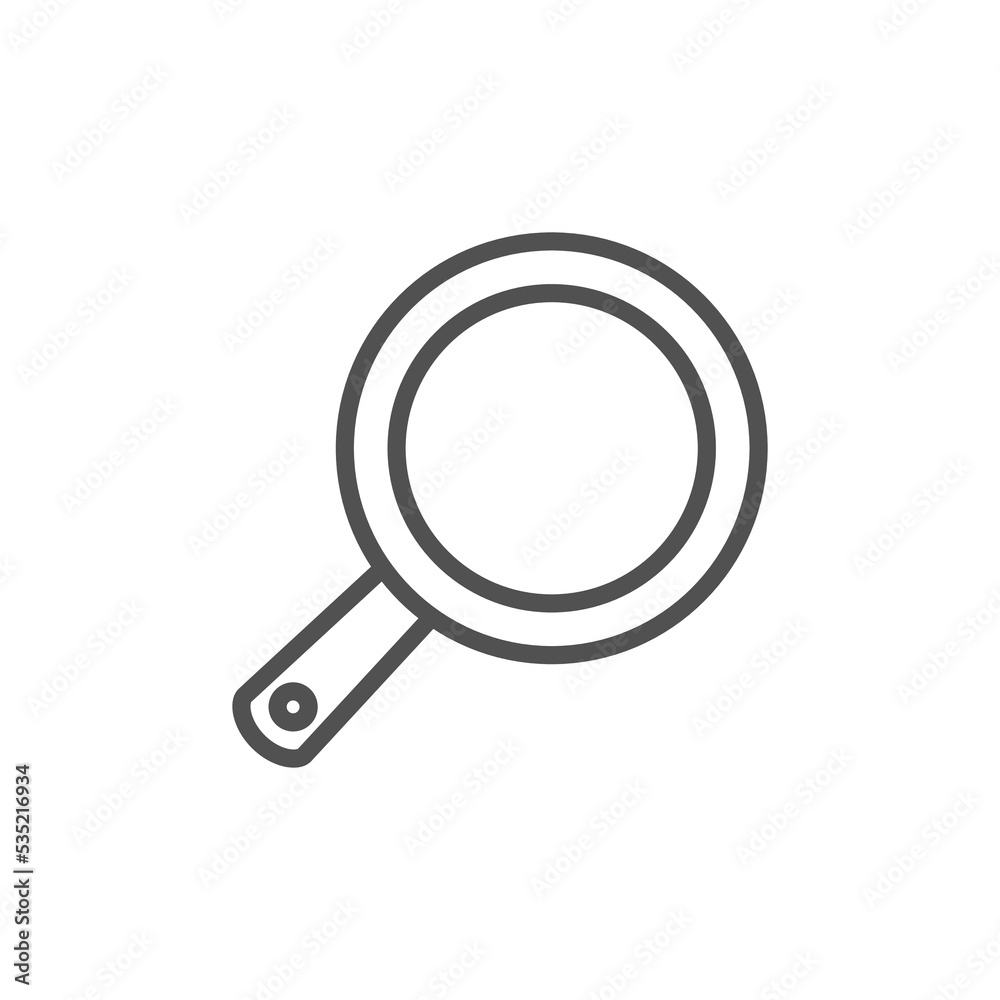 Magnifying glass or search icon, flat vector graphic on isolated background. Magnifying glass or search icon, flat vector graphic on isolated background.