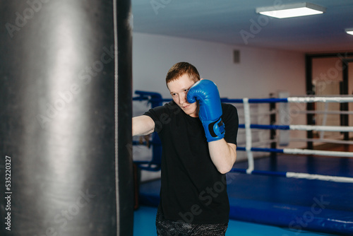 Boxers train in the ring and in the gym