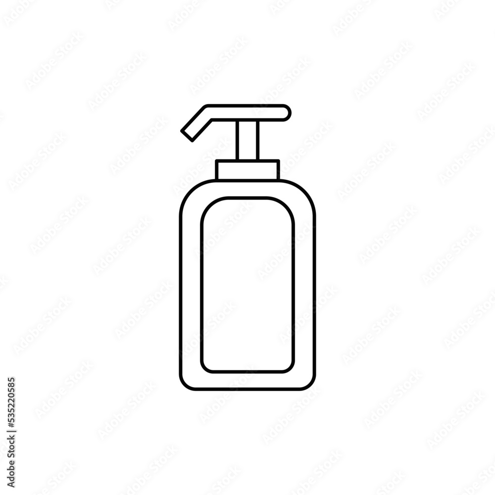 liquid soap icon in line style icon, isolated on white background liquid soap icon in line style icon, isolated on white background