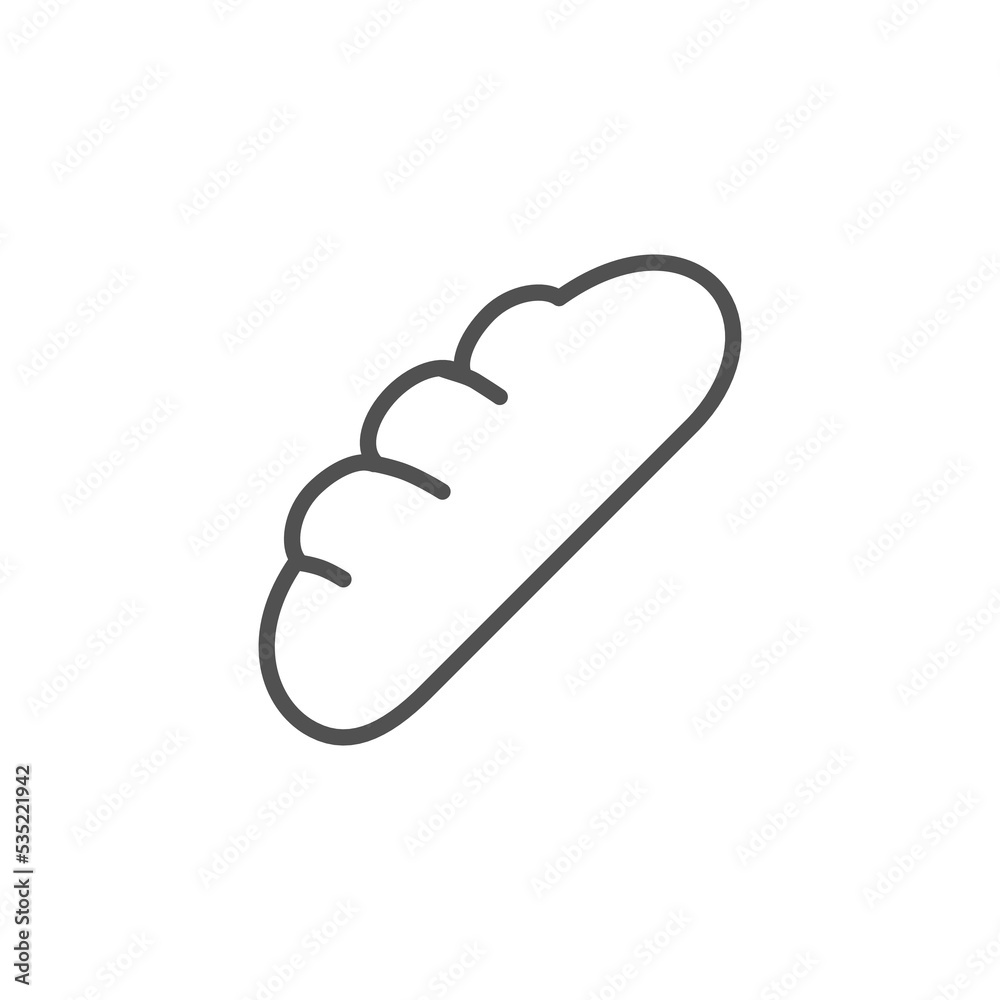 Obraz premium bread icon with outline design. Bread vector illustration
