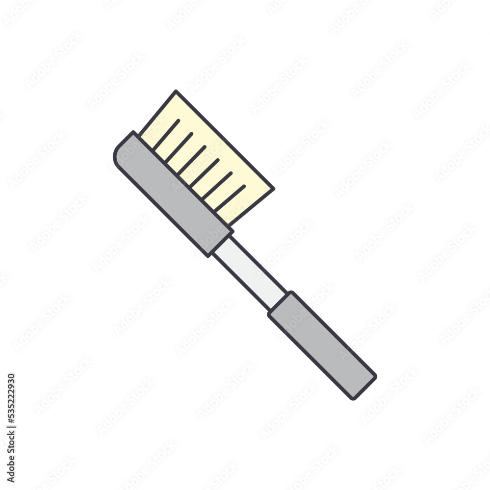 Brush cleaning sink icon in color, isolated on white background Brush cleaning sink icon in color, isolated on white background