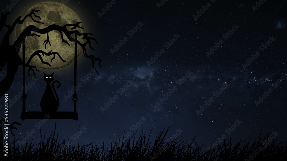 spooky halloween night, Hunter's Moon: Full Moon in October 2022