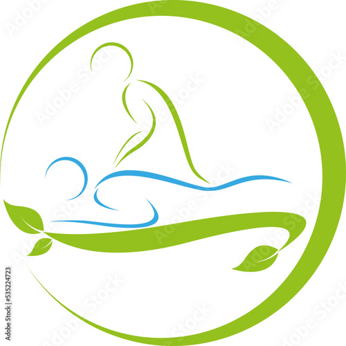 Zwei Personen, Menschen, Massage, Orthopädie, Chiropraktiker, Logo