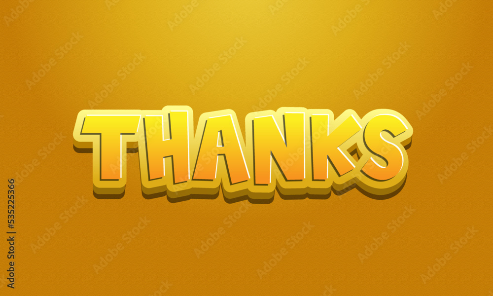 thanks 3d style text effect thanks 3d style text effect