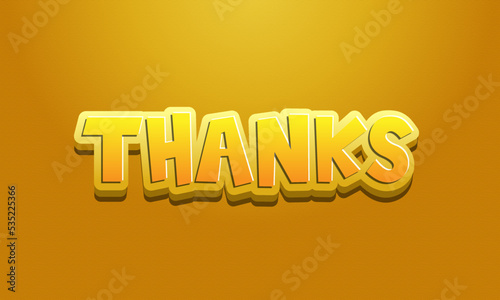 thanks 3d style text effect