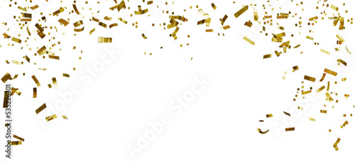 Fotografiet Glittering golden confetti png