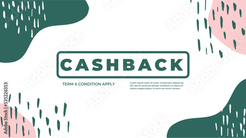 Colorful abstract geometric and fluid banner template for marketing promotion material. cash back, sale and member card bonus design template. Vector EPS10.
