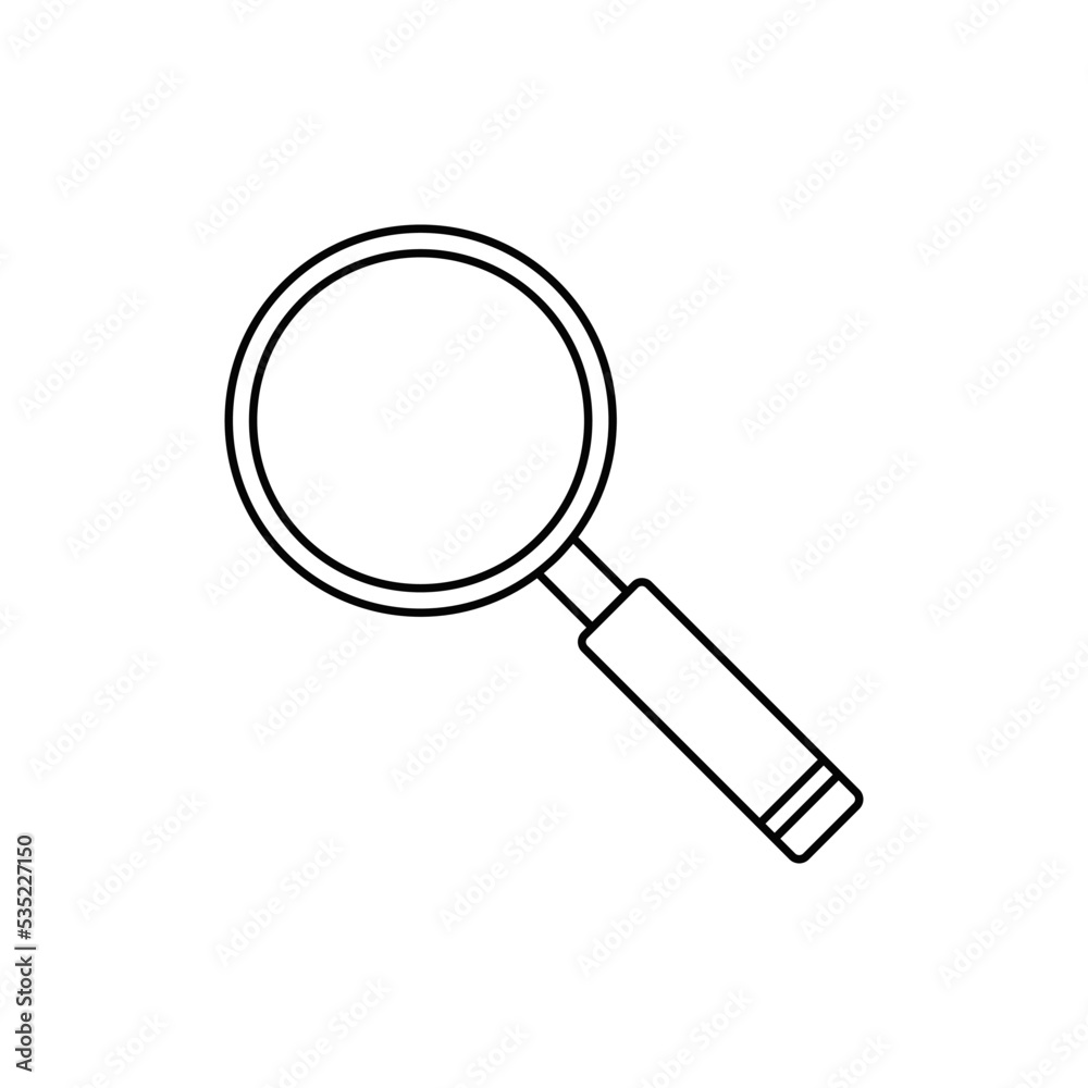 magnifying glass, search icon in line style icon, isolated on white background magnifying glass, search icon in line style icon, isolated on white background