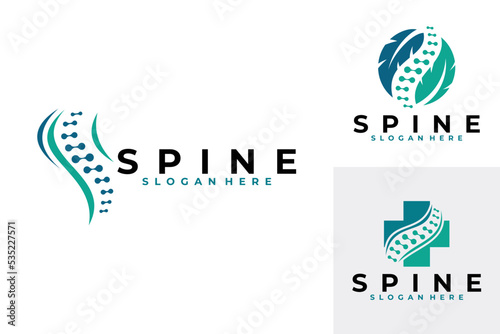 spine set logo icon vector