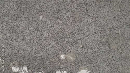 Cracked earth from drought. Global warming, cataclysm. Climate change and dry weather. Economic crisis, food crisis. Poor harvest due to dry weather. Soil erosion. The dried-up mouth of the river.