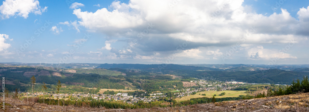 Fototapeta premium Landschaftspanorama Siegerland