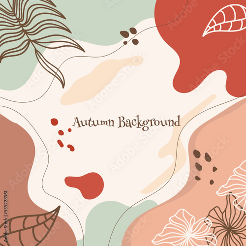 Abstract background with autumn elements