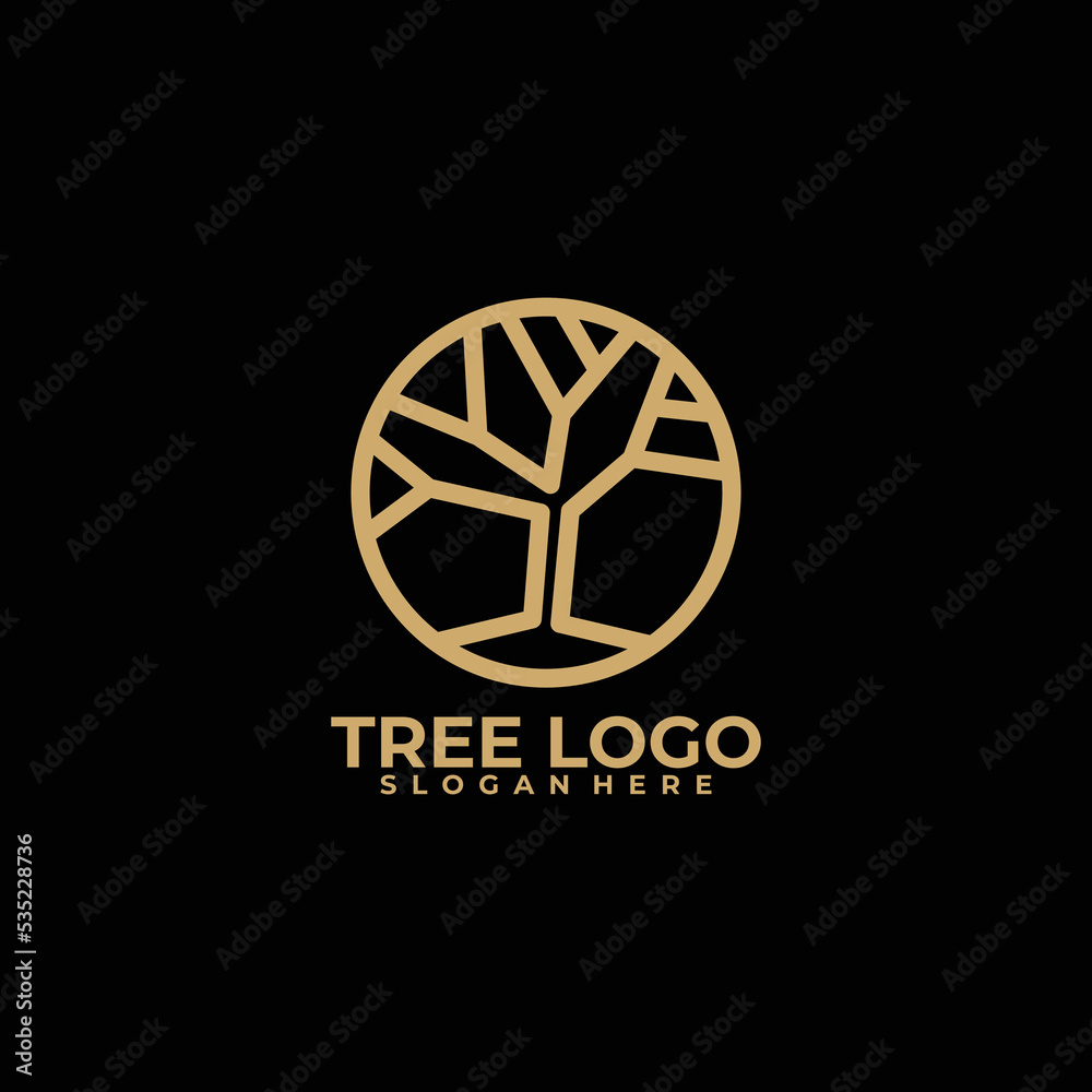 abstract tree logo design vector abstract tree logo design vector