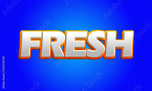 Fresh 3d style text effect