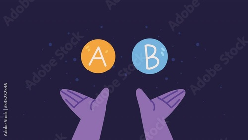 hands with options doubt animation