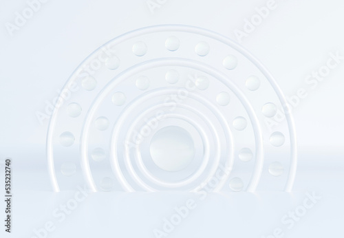 Fototapeta Naklejka Na Ścianę i Meble -  White Abstract background ideal for poster, cover, branding wallpaper, banner, website, presentation. Modern geometry in minimal concept. Classic and clean. 3d rendering.