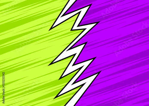 Two side background with comic style and slash line pattern. Versus mode background