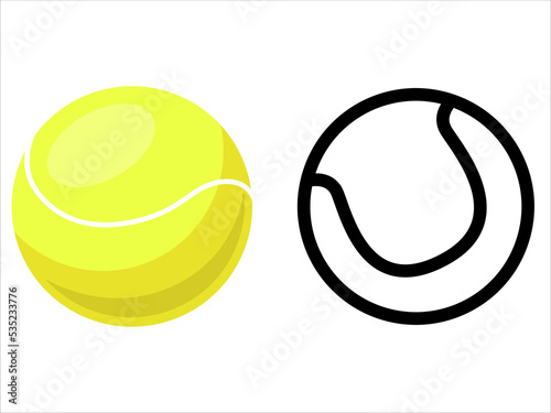Art illustration design concept symbol icon ball sport of tennis