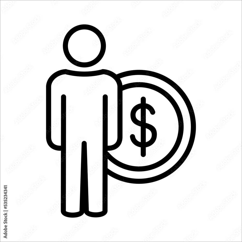 Fototapeta premium Employee Icon Logo Design Vector Template Illustration Sign And Symbol Pixels Perfect