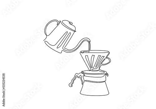 One continuous line drawing of hands holding a cup of hot coffee.