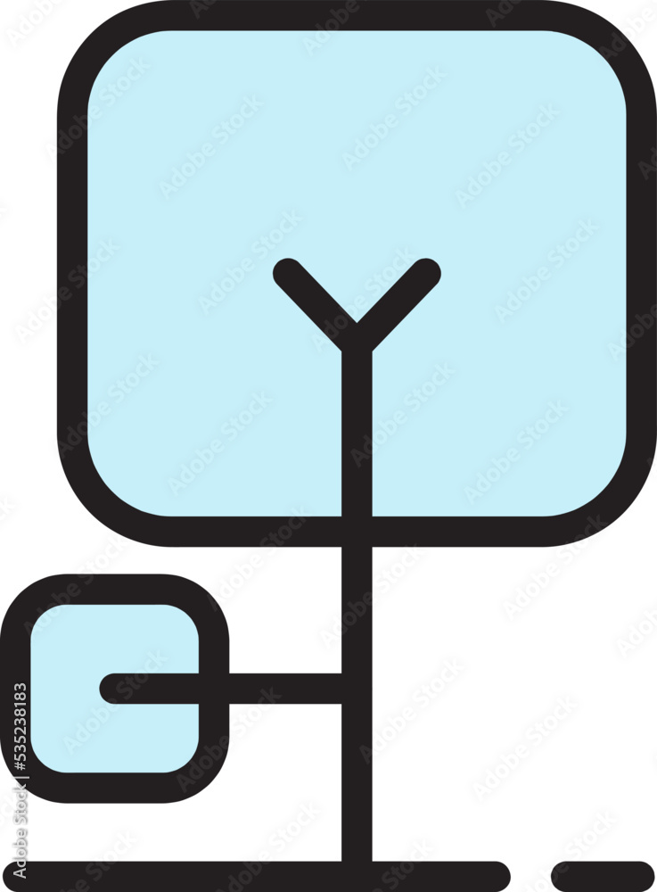 Simple Minimalist Outline Winter Tree Vector Simple Minimalist Outline Winter Tree Vector
