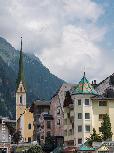 View of Ischgl, Paznaun, Tyrol, Austria