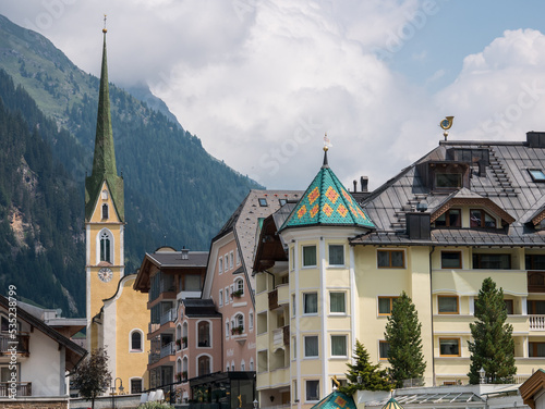 View of Ischgl, Paznaun, Tyrol, Austria