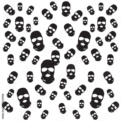 Criminal mask and Bandit icon, logo vector design