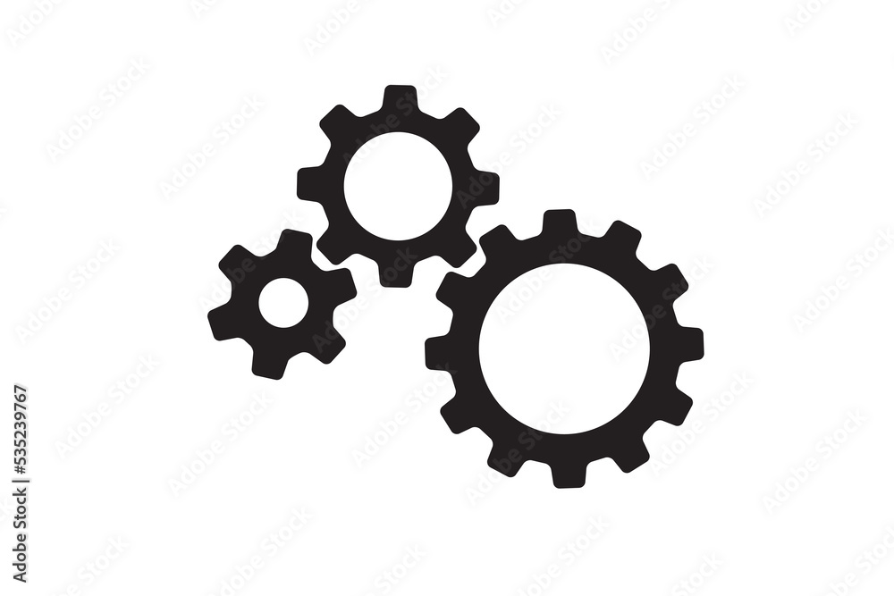 Setting icon vector with work cog gear element. Cogweel mechanism symbol. Setting icon vector with work cog gear element. Cogweel mechanism symbol.
