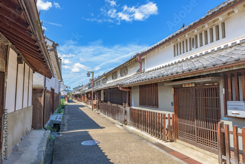 Street view of the Imai-cho, Kashihara City, temple community town, National Important Preservation Districts for Groups of Traditional Buildings of Japan.