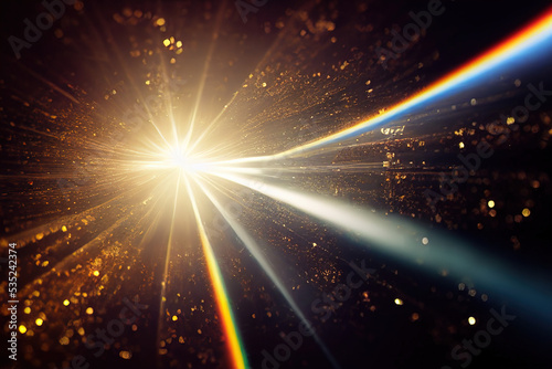 Lens Flare, Abstrakte farbige sternförmige Lichtstrahlen 