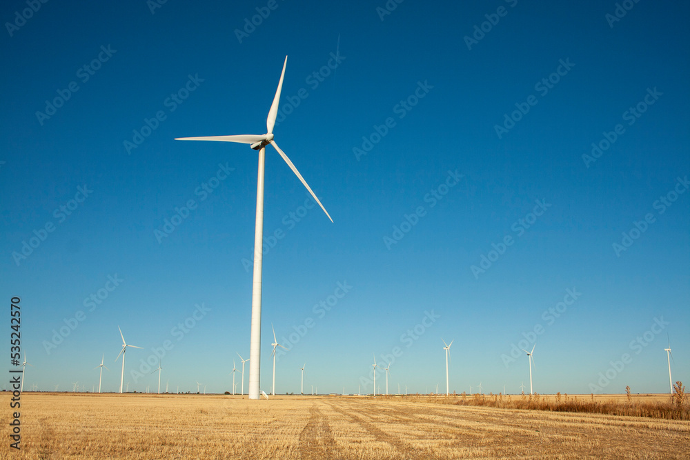 windmills producing electricity in the fields of Castilla windmills producing electricity in the fields of Castilla