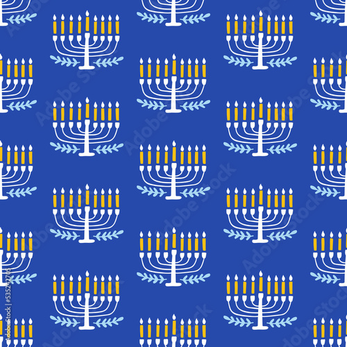 Happy Hanukkah seamless pattern