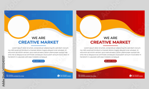  Creative Market flyer square instagram social media post banner
