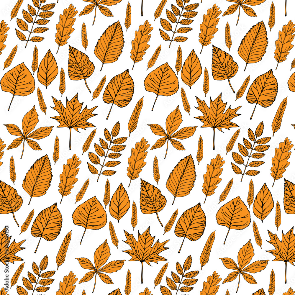 Seamless pattern with autumn leaves Seamless pattern with autumn leaves