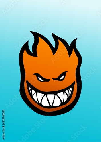 smoldering fire of various colors and very cruel