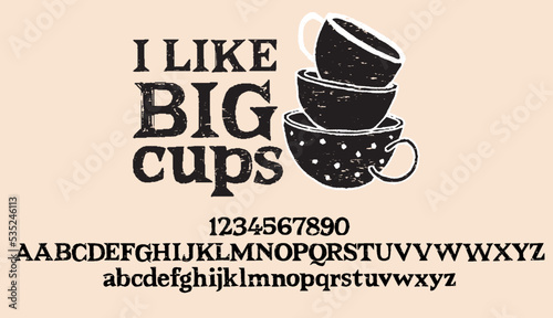 Quote coffee typography set. Calligraphy style Coffee shop promotion motivation.