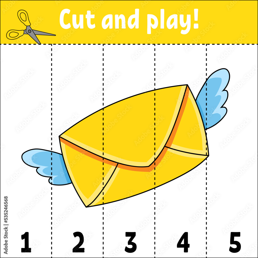 Learning Numbers 1 5 Cut And Play Education Worksheet Game For Kids