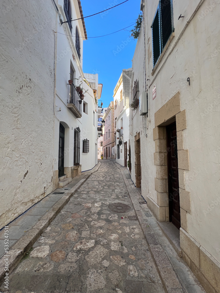 Street in the old town of Sitges