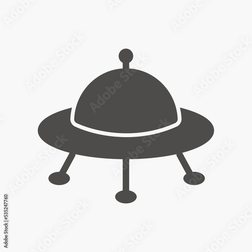 Ufo vector icon isolated. spaceship, space, alien, saucer symbol