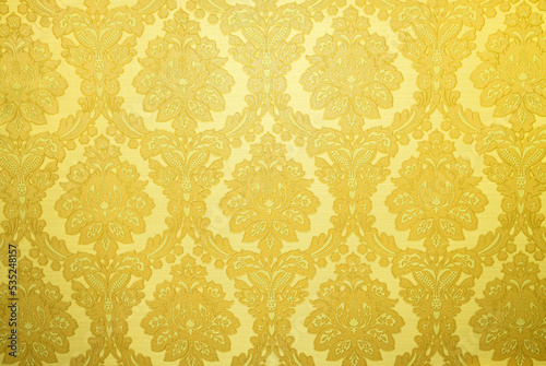 Golden wallpaper, background vintage pattern.