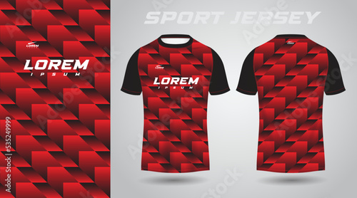 red black shirt sport jersey design