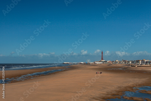 Blackpool Tower, Central Pier and Beach