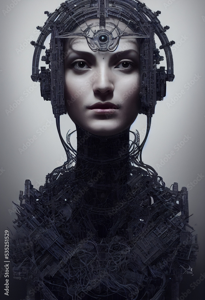 3D rendering 3D illustration, android robot bionic, bionic woman book cover cyberpunk cyberpunk girl cyborg cyborg woman game character robot, robotic robotic technology sci fi woman