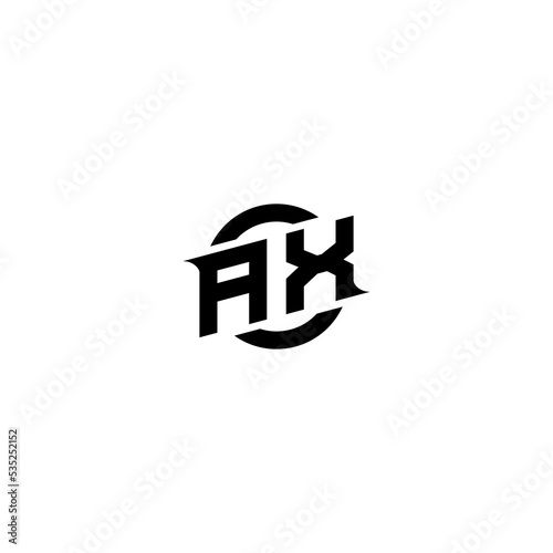 AX Premium esport logo design Initials vector