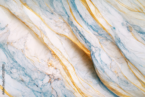 Fototapeta Naklejka Na Ścianę i Meble -  Abstract marble textured background. Fluid art modern wallpaper. Marbe white and light blue surface