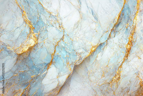 Abstract marble textured background. Fluid art modern wallpaper. Marbe white and light blue surface