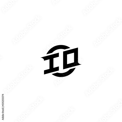 IO Premium esport logo design Initials vector